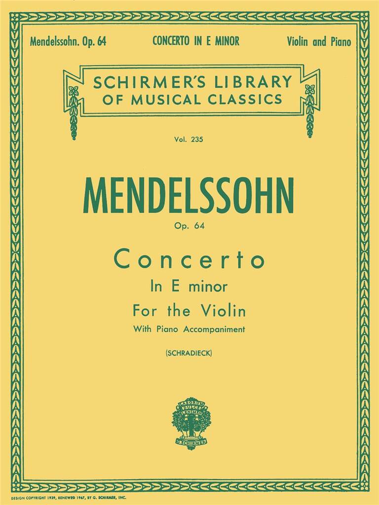 Felix Mendelssohn Bartholdy: Concerto In E Minor Op.64: Violine mit Begleitung