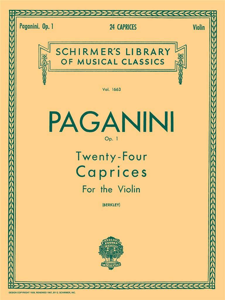 Niccolò Paganini: 24 Caprices, Op. 1: Violine Solo