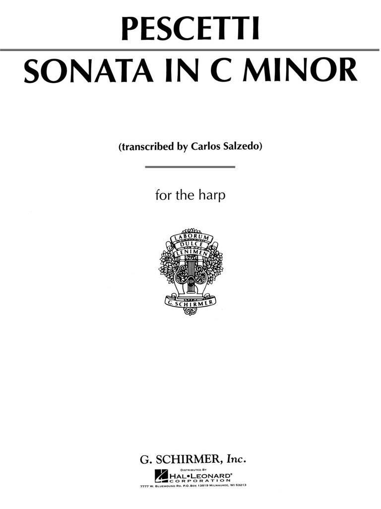 Giovanni Battista Pescetti: Sonata In C Minor For The Harp: Harfe Solo