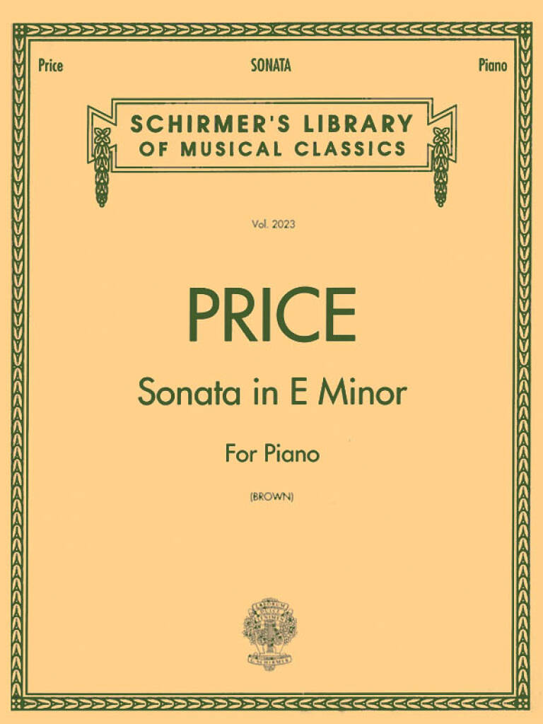 Florence Price: Sonata in E minor: Klavier Solo