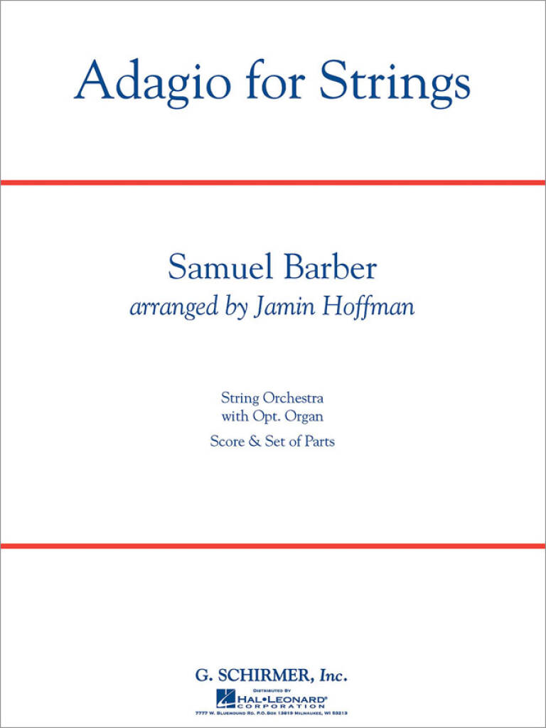 Samuel Barber: Adagio For Strings - Score Only: (Arr. Jamin Hoffman): Streichorchester