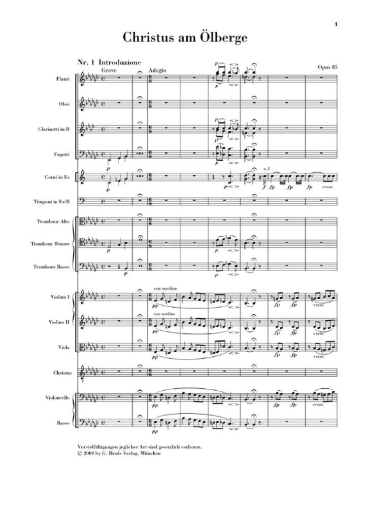 Christus Am Ölberge Op.85 - Study Score