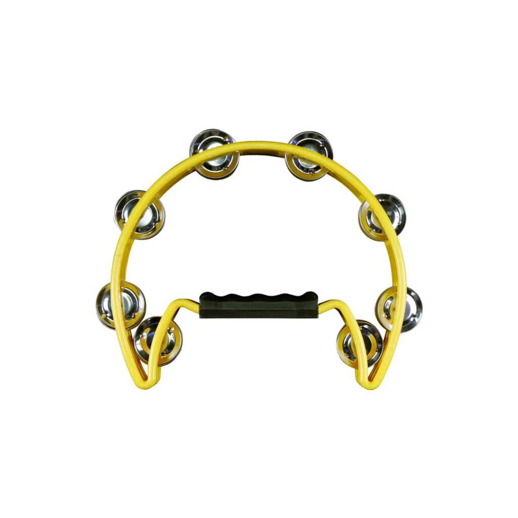 8' Yellow Cut-Away Plastic Tambourine