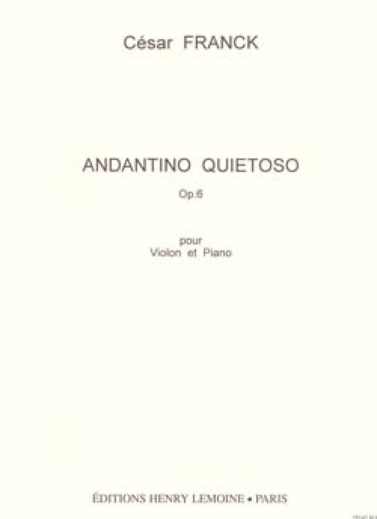 César Franck: Andantino quietoso Op.6: Violine mit Begleitung