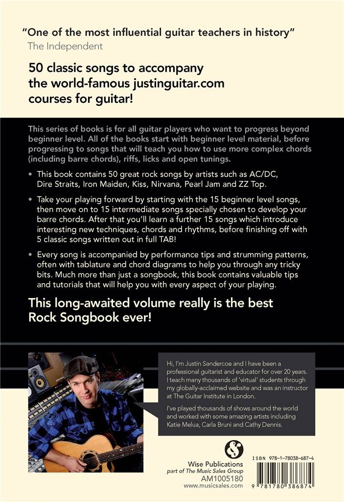 The Justinguitar.com Rock Songbook: Melodie, Text, Akkorde