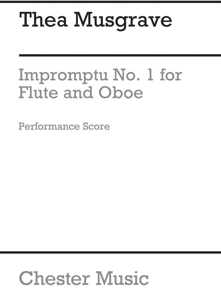 Thea Musgrave: Impromptu No.1 For Flute And Oboe: Gemischtes Holzbläser Duett