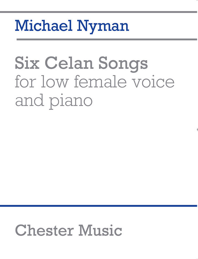 Michael Nyman: Six Celan Songs For Low Female Voice And Piano: Altsaxophon mit Begleitung