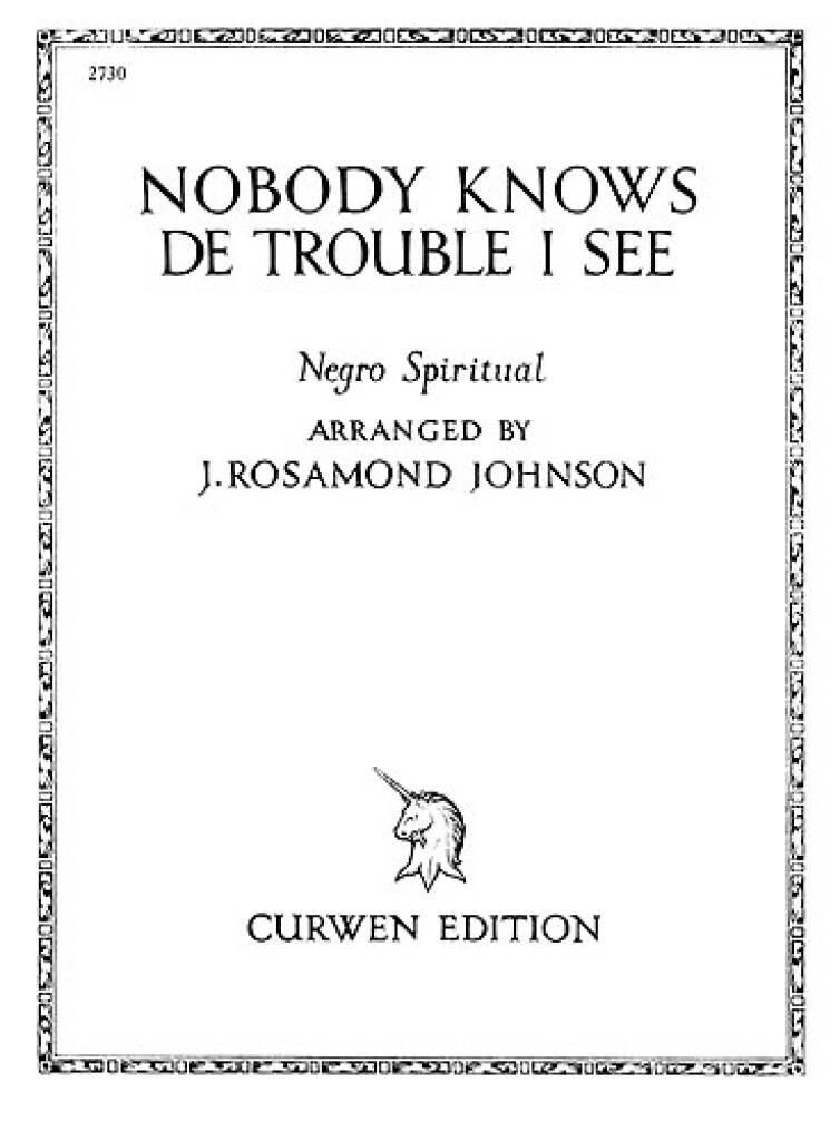 J. Johnson: Nobody Knows The Trouble I've Seen: Gesang mit Klavier