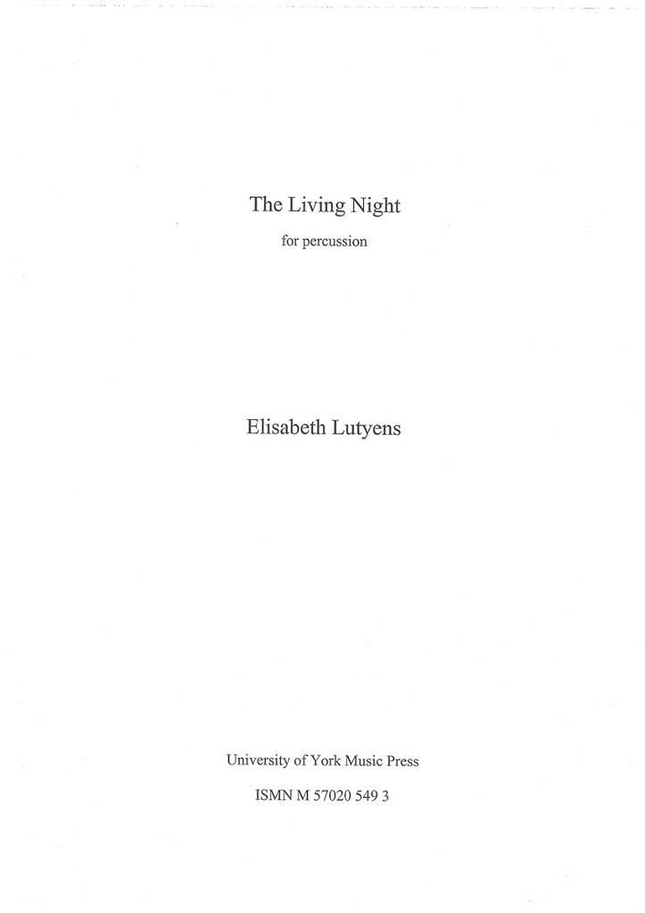 Elisabeth Lutyens: The Living Night Op.156: Sonstige Percussion