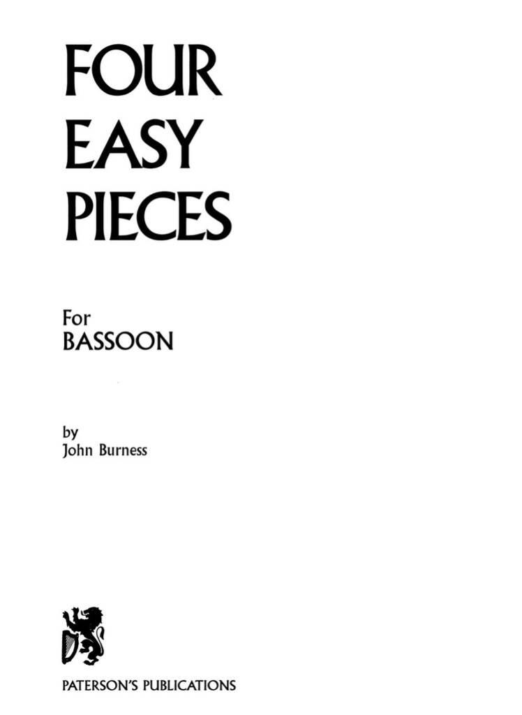 John Burness: Four Easy Pieces: Fagott mit Begleitung