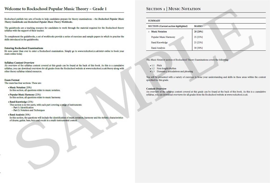 Popular Music Theory Guidebook Grades Debut to 5