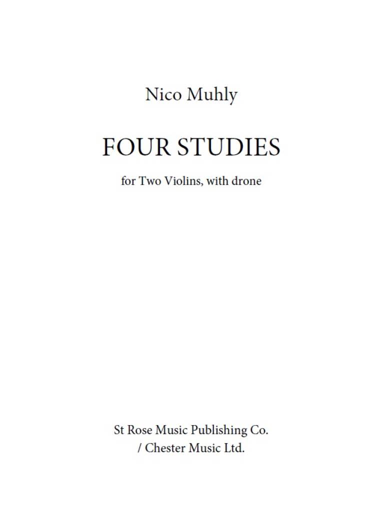 Nico Muhly: Four Studies: Violine Solo