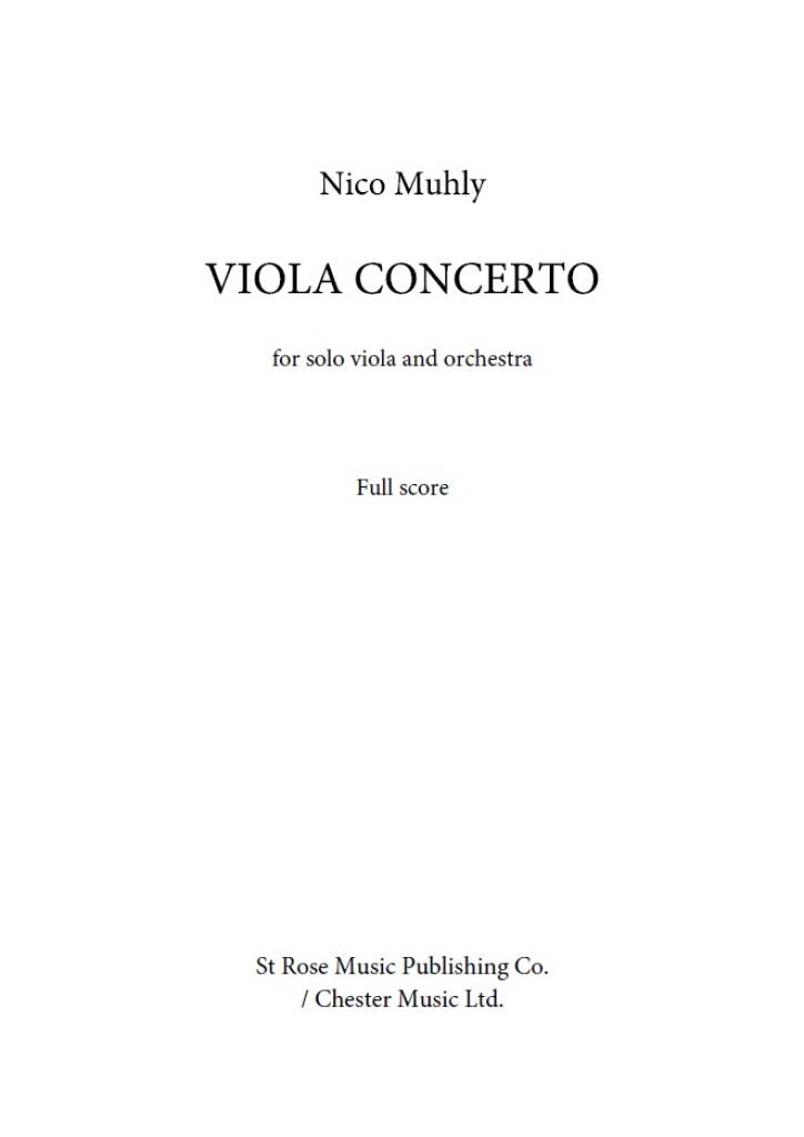 Nico Muhly: Viola Concerto: Orchester mit Solo