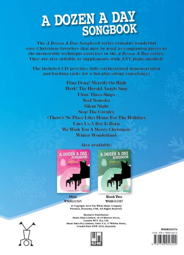 A Dozen A Day Songbook: Christmas (Book One): Klavier Solo