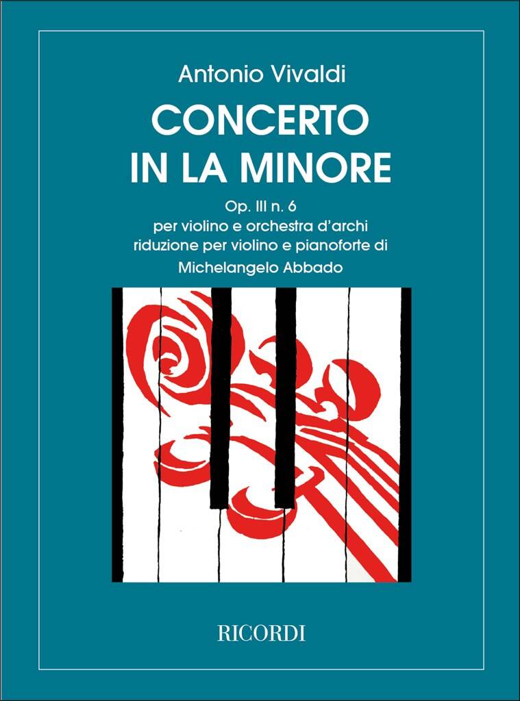 Antonio Vivaldi: Concerto a minor Opus 3/6 RV356: (Arr. Michelangelo Abbado): Violine mit Begleitung