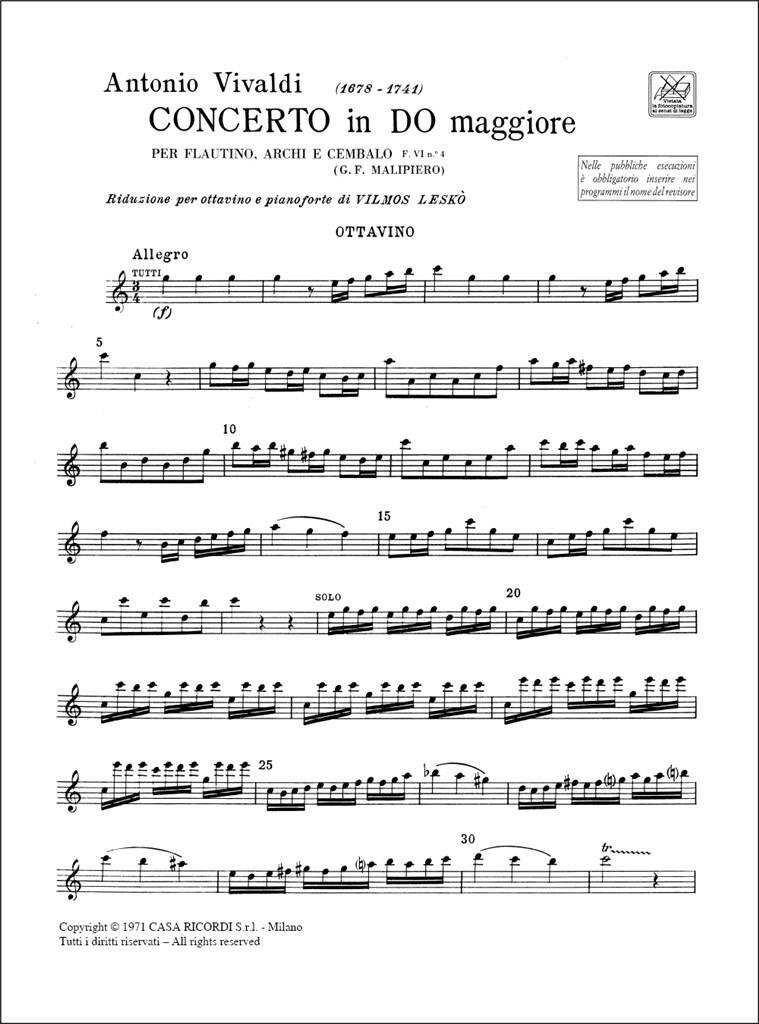 Antonio Vivaldi: Concerto FVI/4: Kammerensemble
