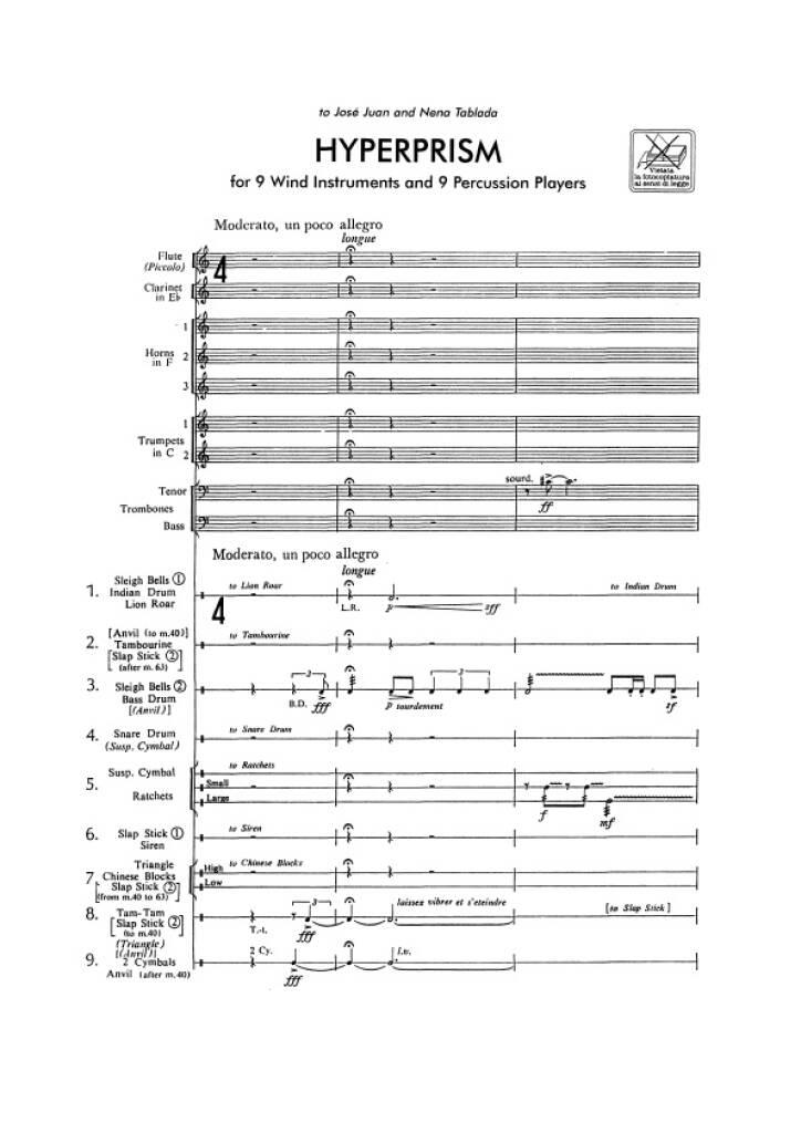 Edgar Varèse: Hyperprism: Kammerensemble