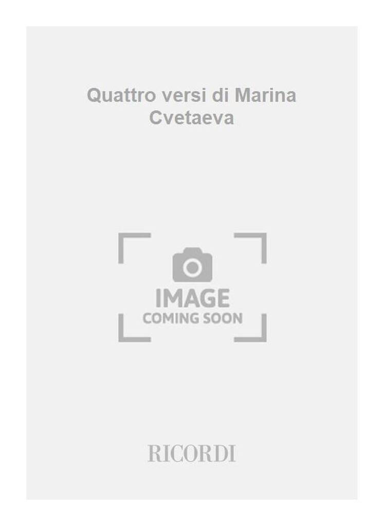 Giacomo Manzoni: Quattro versi di Marina Cvetaeva: Gesang mit sonstiger Begleitung
