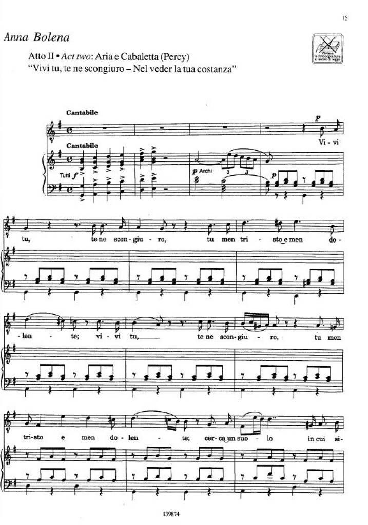 Gaetano Donizetti: Le Piu' Belle Arie Per Tenore: Gesang mit Klavier