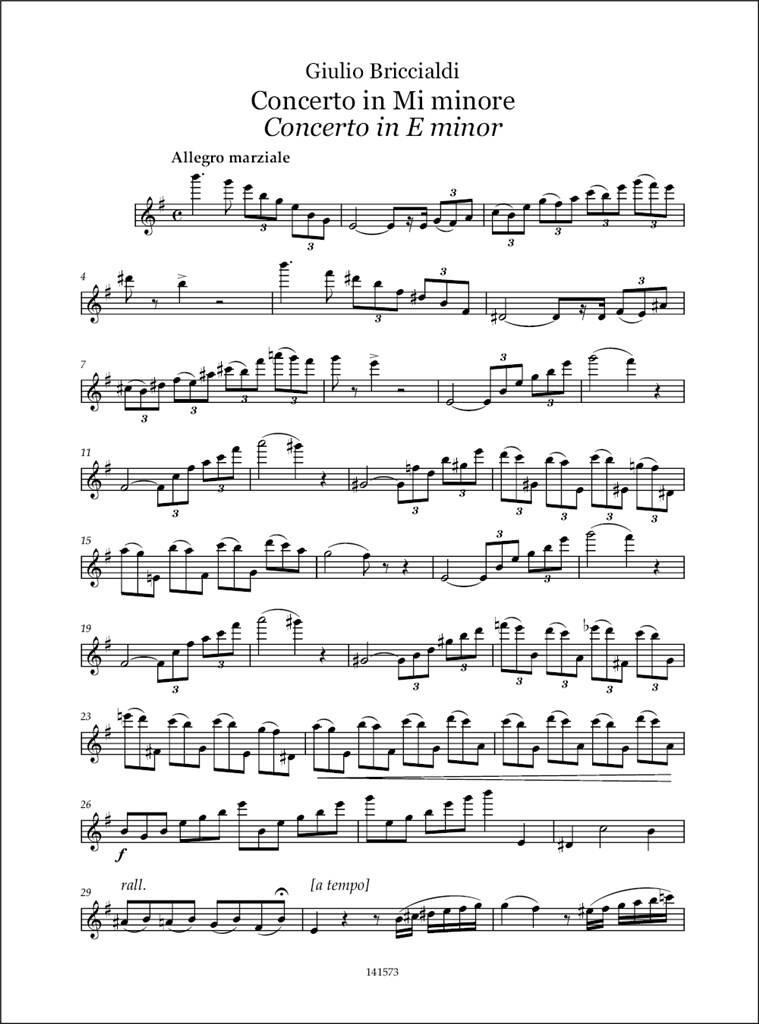 Giulio Briccialdi: Concerto in mi minore per flauto e orchestra: Flöte mit Begleitung