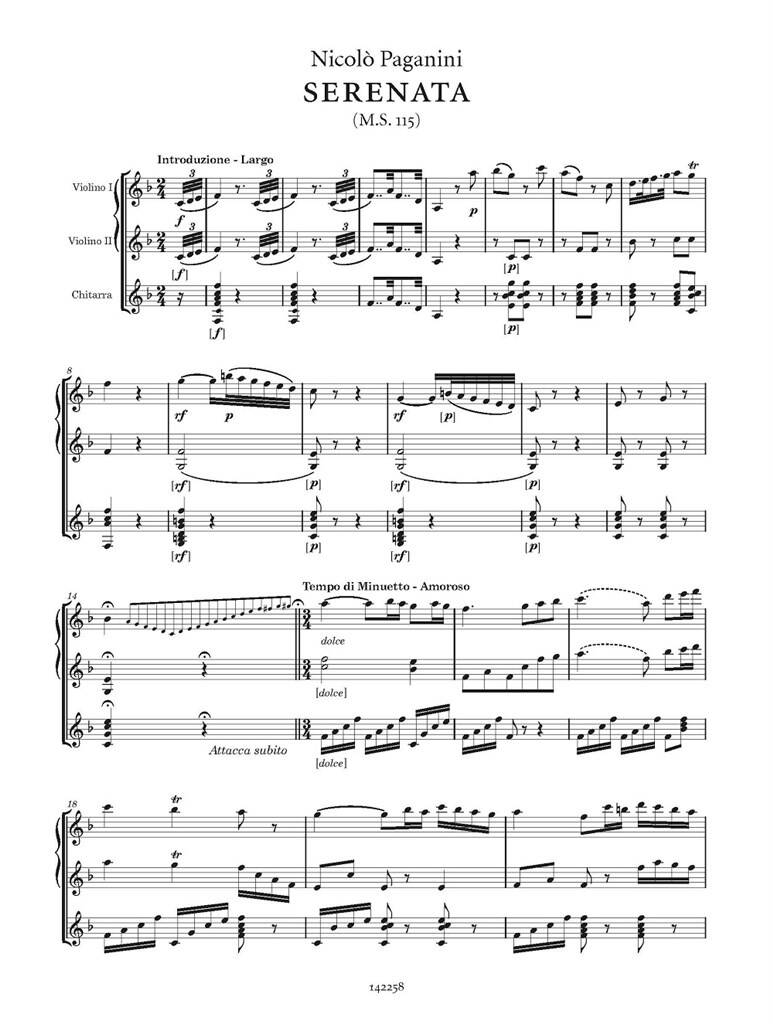 Nicolò Paganini: Due Terzetti per due violini e chitarra: Kammerensemble