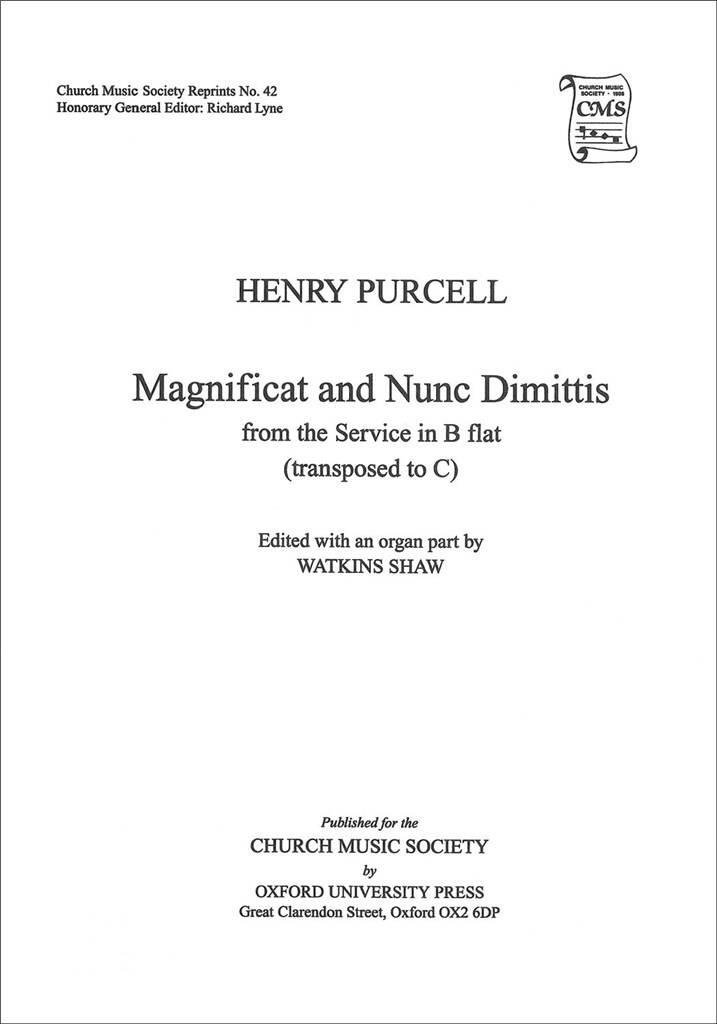 Henry Purcell: Magnificat And Nunc Dimittis From B Flat Service: Gemischter Chor mit Begleitung