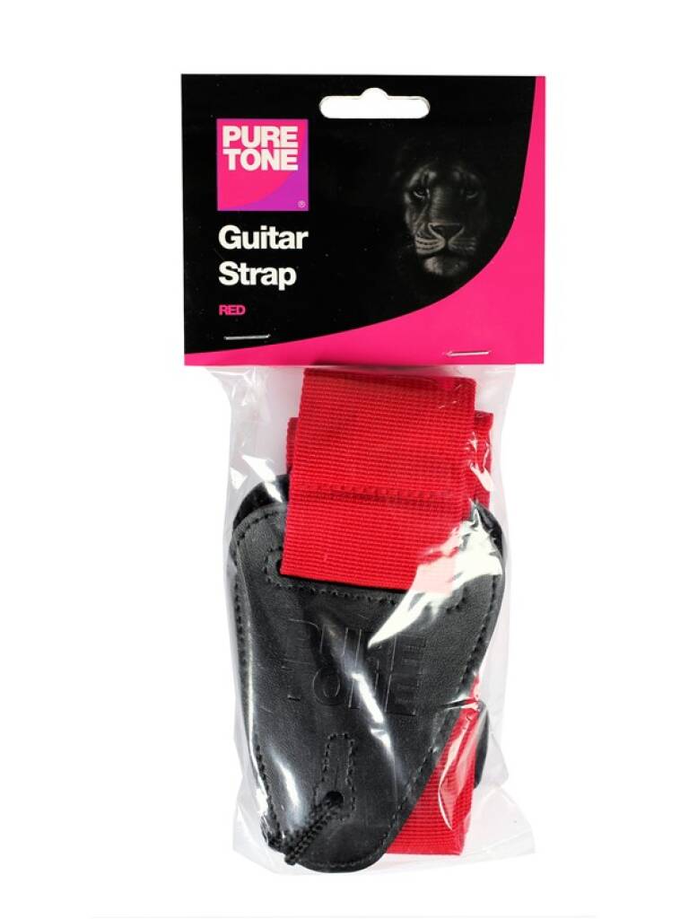 Pure Tone 2 Inch Nylon Guitar Strap Red
