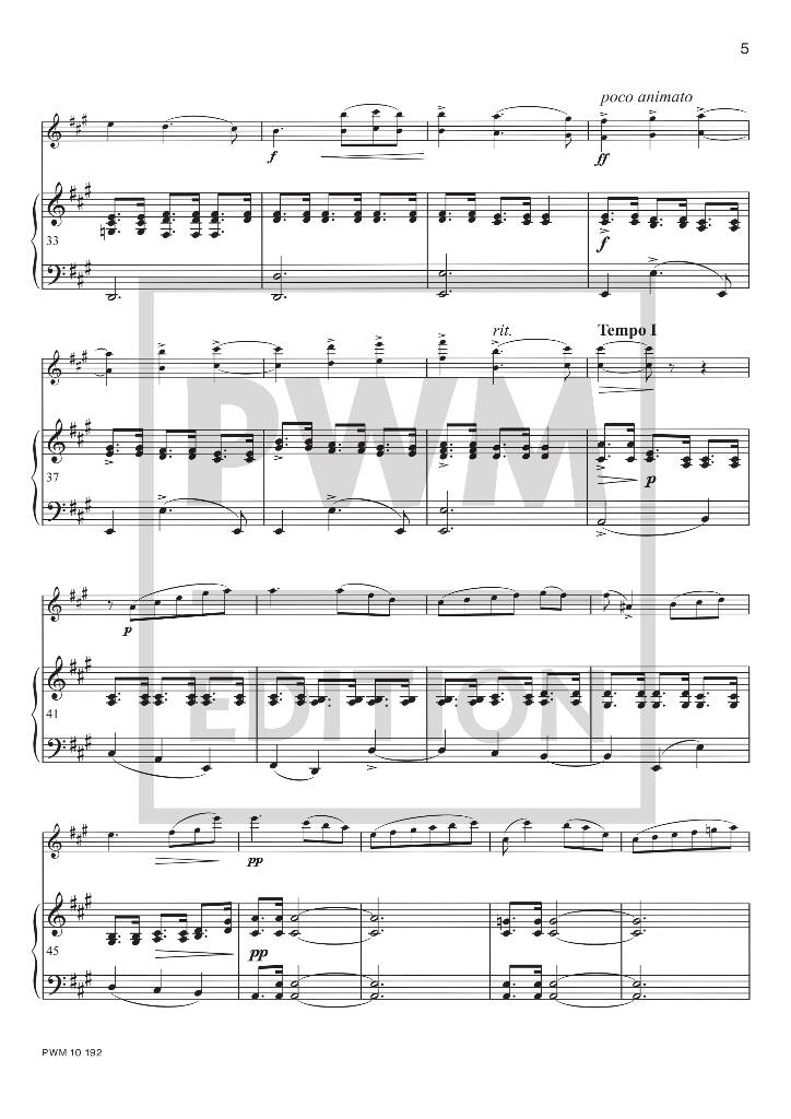 Melody for Violin and Piano, Op. 21 No. 1: Violine mit Begleitung