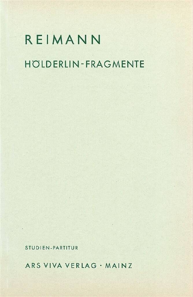Aribert Reimann: Hölderlin-Fragmente: Orchester mit Solo
