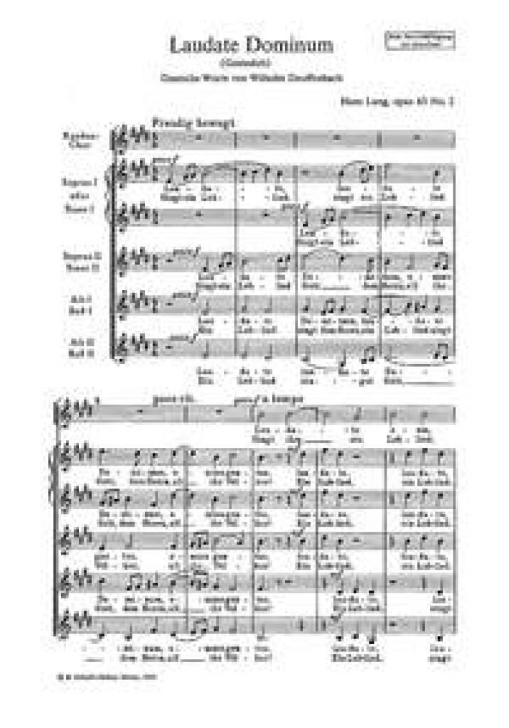Hans Lang: Laudate Dominum op. 43/2: Kinderchor