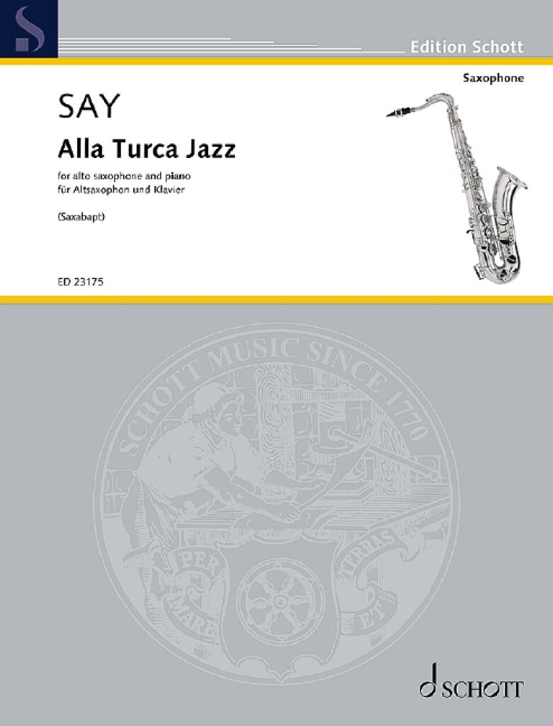 Fazil Say: Alla Turca Jazz op. 5b: Altsaxophon mit Begleitung