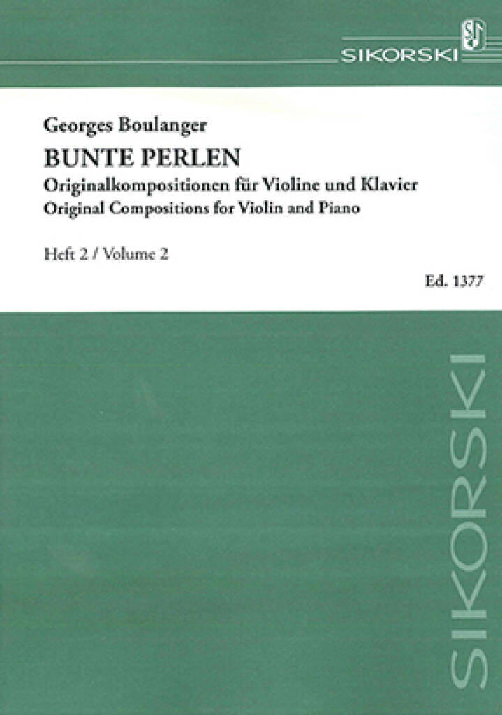 Georges Boulanger: Bunte Perlen: Violine mit Begleitung