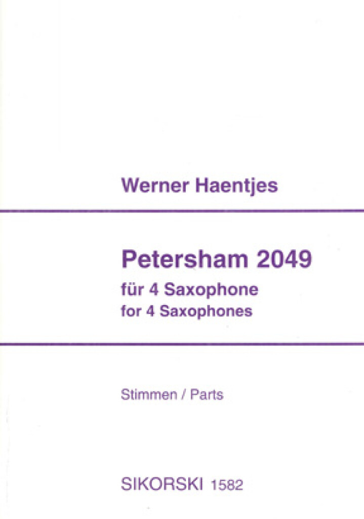 Werner Haentjes: Petersham 2049: Saxophon Ensemble