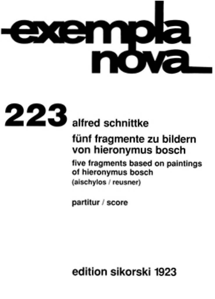 Alfred Schnittke: 5 Fragmente zu Bildern von Hieronymus Bosch: Kammerensemble