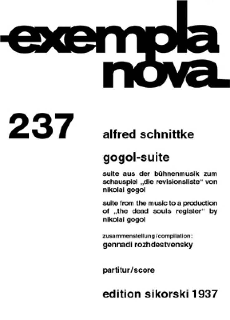 Alfred Schnittke: Gogol-Suite: Arr. (Gennadi Roschdestwenski): Orchester