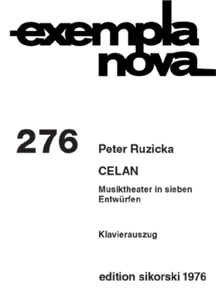 Peter Ruzicka: Celan: Arr. (Martin Zehn): Orchester