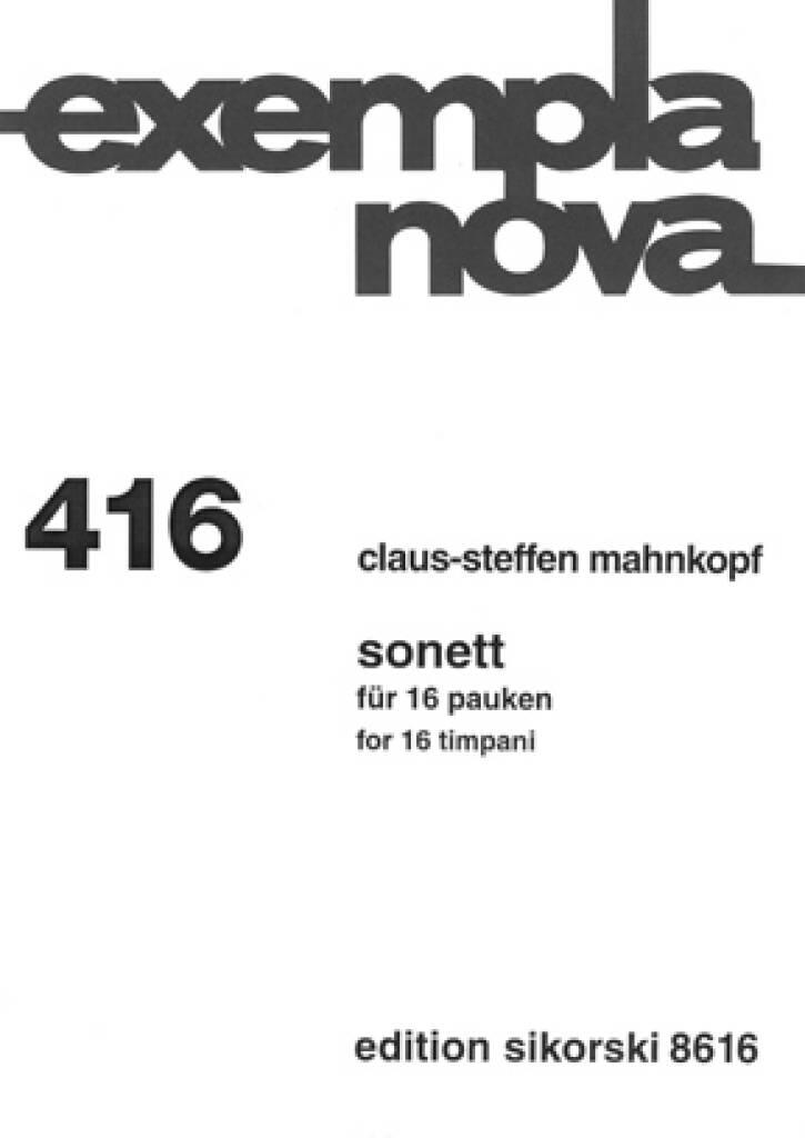 Claus-Steffen Mahnkopf: Sonett: Percussion Ensemble