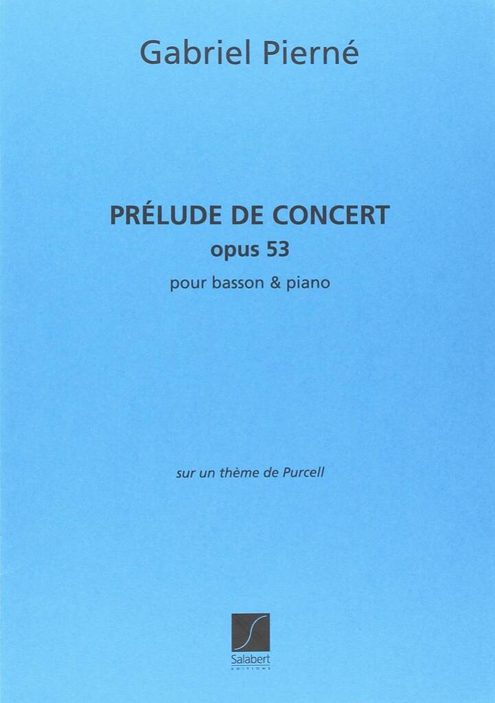 Gabriel Pierné: Prelude De Concert, Op. 53: Fagott mit Begleitung