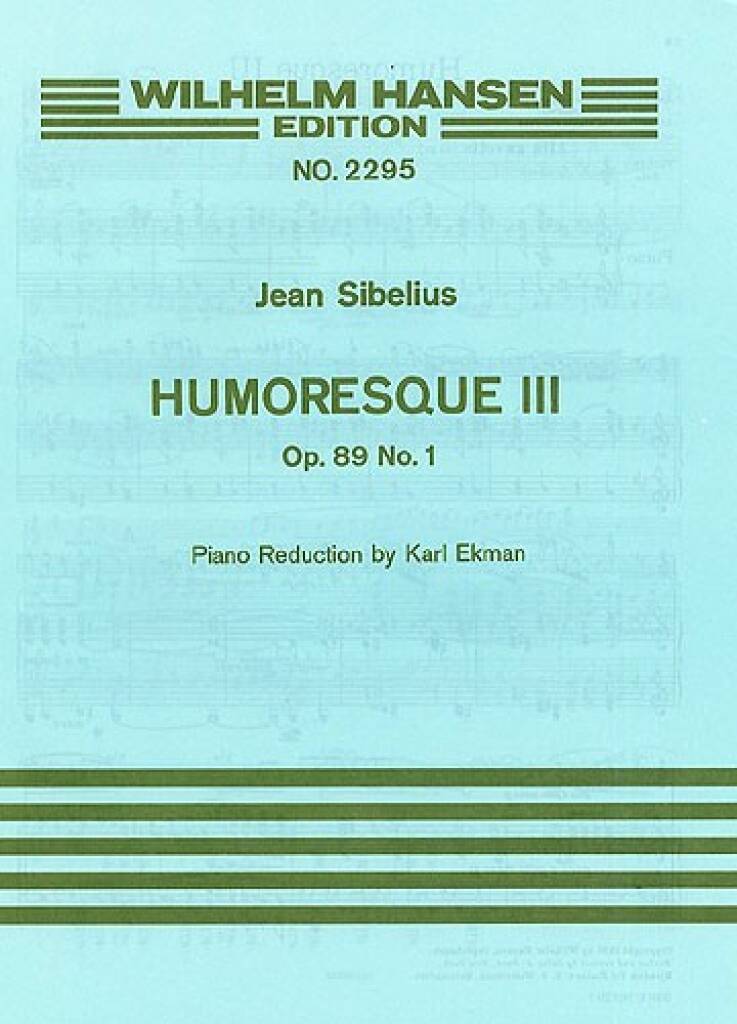 Jean Sibelius: Humoresque III Op. 89a: Violine mit Begleitung