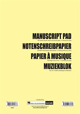 Notenschreibpapier / Papier à Musique / Muziekblok: Notenpapier