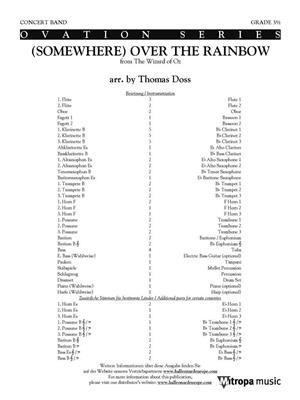 (Somewhere) Over the Rainbow: (Arr. Thomas Doss): Blasorchester