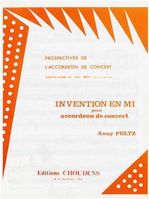 Poltz: Invention En Mi Accordeon De Concert: Akkordeon Solo
