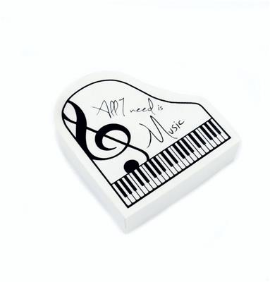Eraser Piano Shape ''All I need is Music''