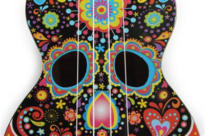 Art Series Soprano Ukulele - Skull (Black)