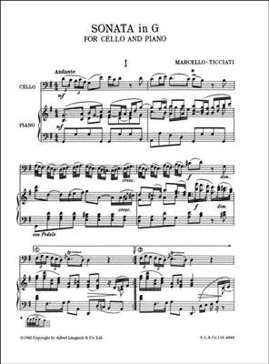 Marcello and Ticciati: Sonata in G: Cello mit Begleitung