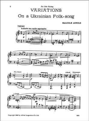 Malcolm Arnold: Variations on a Ukrainian Folksong: Klavier Solo