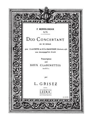 Felix Mendelssohn Bartholdy: Duo Concertant: Klarinette Duett