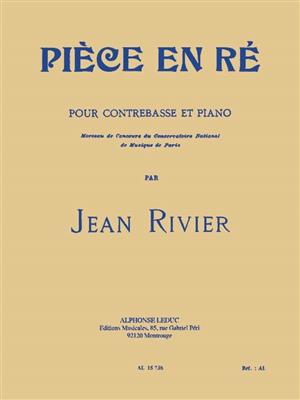 Jean Rivier: Pièce En Ré pour contrebasse et piano: Kontrabass mit Begleitung