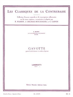 Joseph-Antoine Lorenziti: Gavotte: Kontrabass Solo