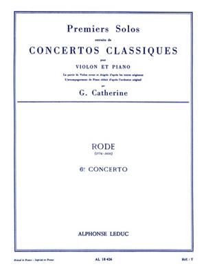 Pierre Rode: Premiers Solos Concertos Classiques: Violine mit Begleitung